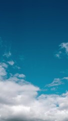 Wall Mural - timelapse of clouds on a blue sky on summer sunny day