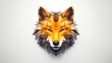 A Low Poly Fox Head On A