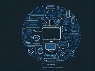 Poster - social network concept Generated Ai