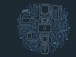 Poster - social network concept Generated Ai