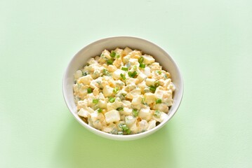 Wall Mural - Egg salad with green onion