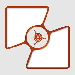 Leinwandbilder - Two abstract boxes for your text and logo