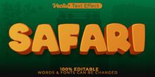 Safari Vector Text Effect Editable Alphabet Wildlife Jungle Woodland
