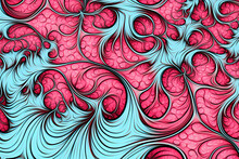 Doodle Fractal Colorful Pattern Background