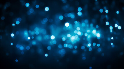 blue bokeh, raining light, blurry lights, blurry background, blue confettis on a black background, u