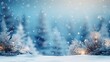 Blue winter Christmas background with sky, heavy snowfall. Winter landscape with falling christmas shining beautiful snow.