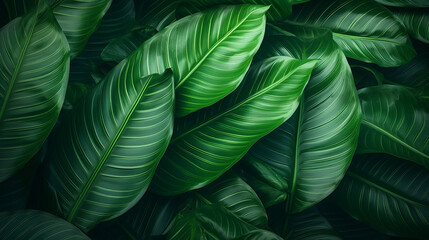 Poster - A vibrant green leafy plant up close