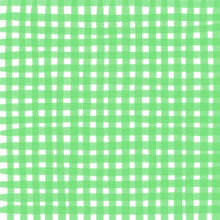 Green Gingham Check Hand Drawn Background
