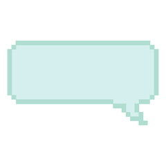 Poster - Isolated colored pixelated comic speech bubble chat Vector