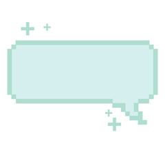 Poster - Isolated colored pixelated comic speech bubble chat Vector