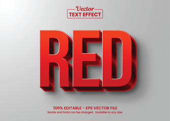 Wall Mural - strong red editable text effect