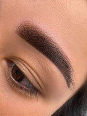 permanent eyebrow make up close up