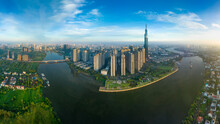 June 30, 2023: Panoramic View Of Landmark Residential Area, Where 81-storey Building Is Located, Binh Thanh District, HCMC