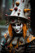 Photo of a Creepy Psychotic Clown Woman