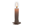old candle burning with transparent background png