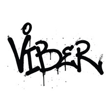 Graffiti spray paint Word viber Isolated Vector