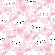 Seamless Pattern With Cats