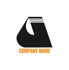Fototapete - Unique Logo. CMYK color mode. Editable color. Free font used. Vector EPS file.