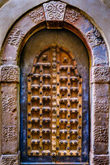 Poster - beautiful old door at a historic building