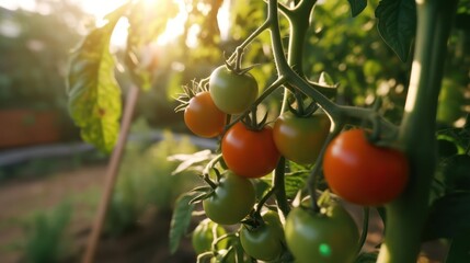 Wall Mural - tomatoes in the garden