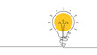 © natrot - Continuous line drawing light bulb