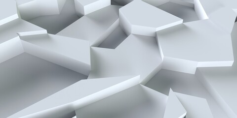 Leinwandbilder - light Background from polygons of different shapes and different heights.