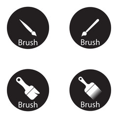 Wall Mural - brush icon vector