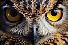 Close Up Shot Of Owl