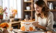 © Rax Qiu - a woman baking and decorating a cake