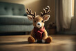 plush toy reindeer with scarf