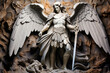 Statue of Archangel Michael with a sword