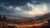 Fototapeta Niebo - Beautiful landscape, mountain and clouds