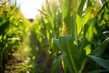 Image of a lush corn field