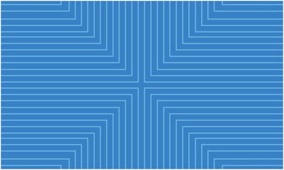 Wall Mural - Positive blue abstract maze pattern vector