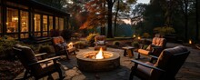 On A Late Summer Or Fall Night, There Is An Outdoor Fire Pit In The Rear With Space For Lawn Chairs..