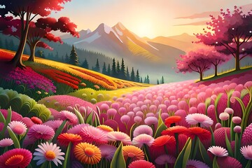 field of flowers