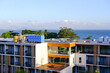 Hotel buildings built in hilly areas and near Senggigi Beach Lombok, tropical resort hotels, luxury hotel resort, view of the resort hotel on the hills, house on the beach, house on the coast