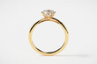 © sarawut795 - Gold diamond Ring isolated on white background, 3D rendering.