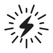 © aipsdesign - Thunder Lightening Icon Vector, Electric Power Vector, Energy Bolt Symbol, Flash Electric Lightening Sign, Thunder Strike, Voltage, Powerful Design Elements Vector Illustration