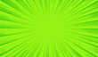 Green comic background. Art pop cartoon light green backdrop. Halftone effect pattern. Fun anime texture. Starburst manga style bg. Mark popart gradient. Bright abstract color. Vector illustration