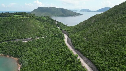 Wall Mural - Tai Au Mun Road, Scenic Coastal Drive in Hong Kong