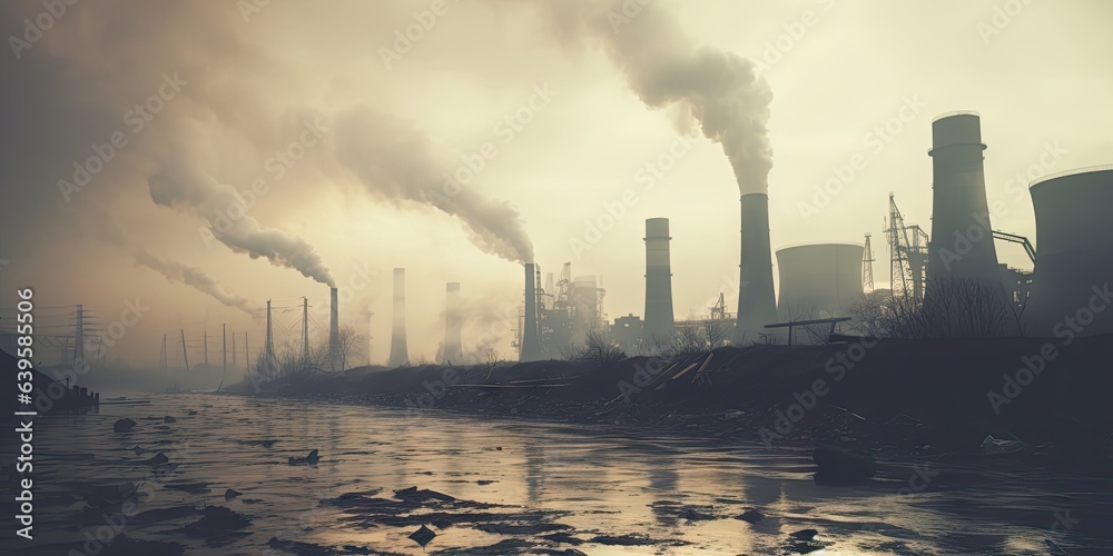 Pollution and environmental consequences. Choking skies. reality of ...