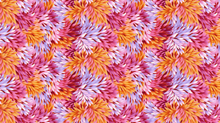 Wall Mural - pattern with flowers colorful background
