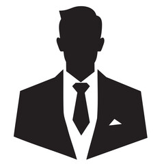 Fototapete - businessman black web icon. vector illustration