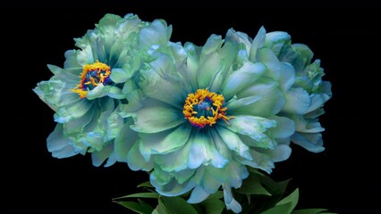 Wall Mural - Amazing blue Peony flower background. Wedding backdrop, Valentine's Day concept. Mother's day, Holiday, Love, birthday