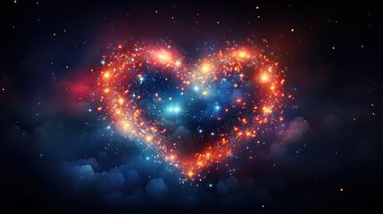 Decorative heart background. Generative Ai