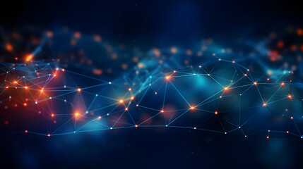 Abstract futuristic network lines background. Network technology abstract concept wallpaper.