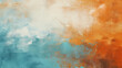 Abstract oil paint texture, orange, blue, tan uniform brush strokes on canvas