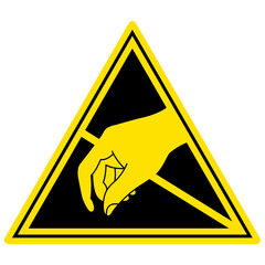 Wall Mural - Electrostatic warning sign and label