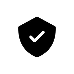 Leinwandbilder - Shield check mark icon or security shield protection icon with tick symbol. web vector icon	
